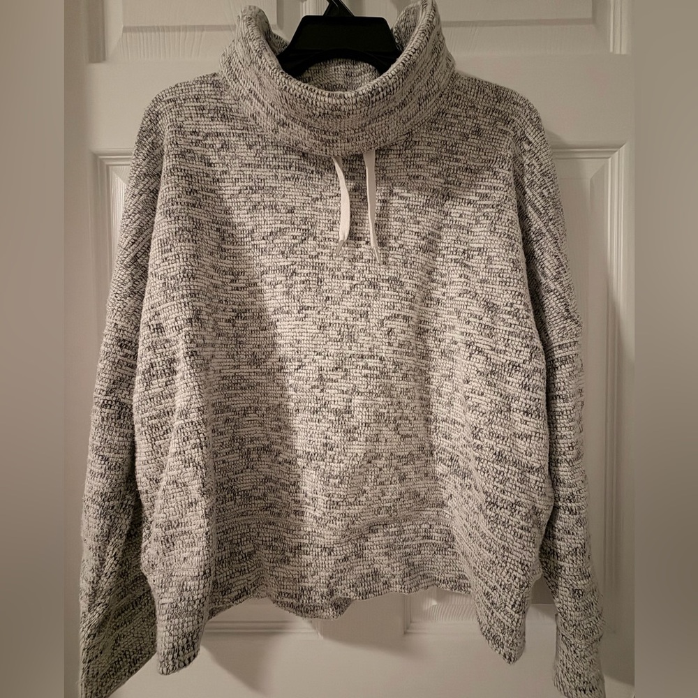 Banana Republic Textured Gray Cowl Neck Sweater